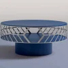 Tavolino da Caffè Moderno Basso di Design Blu o Bordeaux con Anello - Lok