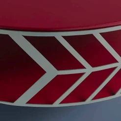 Tavolino da Caffè Moderno Basso di Design Blu o Bordeaux con Anello - Lok