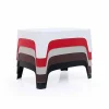 Tavolino da caffè per esterno Solid by Vondom in polipropilene, 4 pezzi