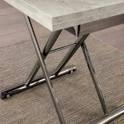 Tavolino da Caffè Trasformabile Moderno in Legno e Metallo Made in Italy - Gabri