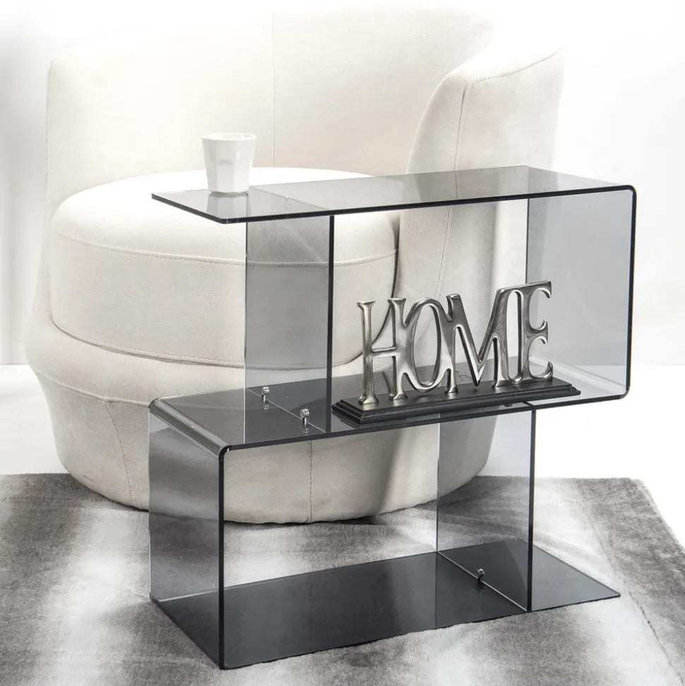 Tavolino da Divano in Plexiglass Trasparente o Fume Made in Italy -Janne