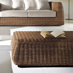 Tavolino da Esterno in Polyrattan Intrecciato a Mano - Charlie