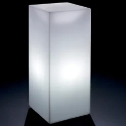 Tavolino da Esterno Luminoso in Polietilene perla Made in Italy - Derti