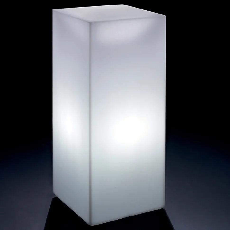 Tavolino da Esterno Luminoso in Polietilene perla Made in Italy - Derti