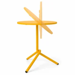 Tavolino da Esterno Rotondo in Metallo e Lamiera Made in Italy - Alberic