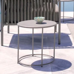 Tavolino da Giardino in Acciaio Zincato di Varie Misure Made in Italy – Brienne