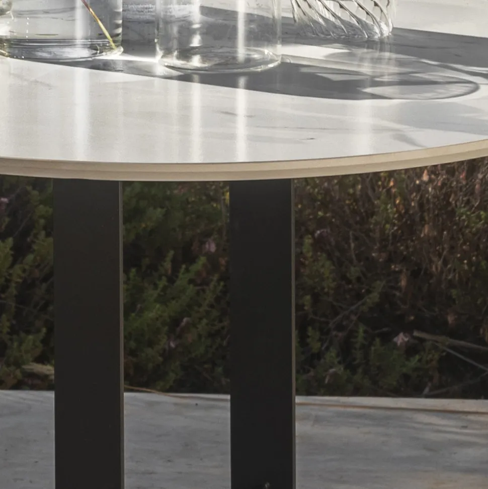 Tavolino da Giardino in Gres e Acciaio Made in Italy - Begin by Myyour
