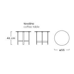 Tavolino da Giardino in Gres e Acciaio Made in Italy - Begin by Myyour