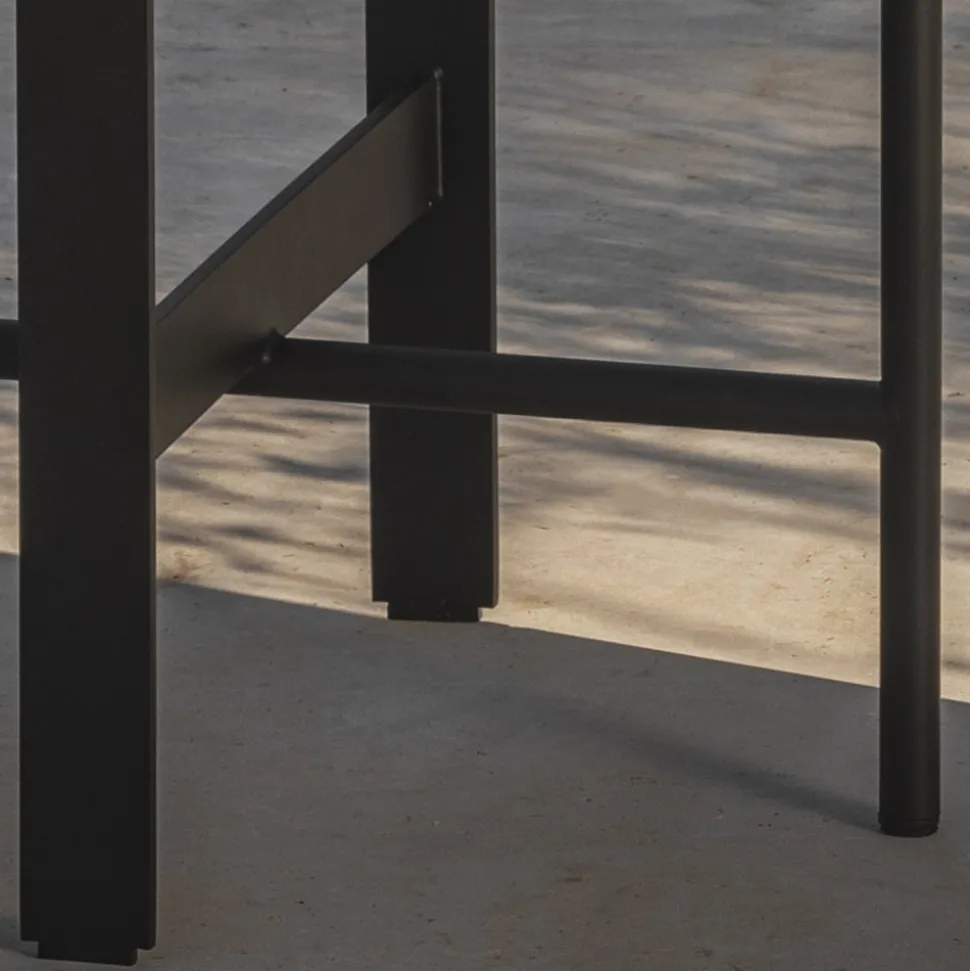 Tavolino da Giardino in Gres e Acciaio Made in Italy - Begin by Myyour