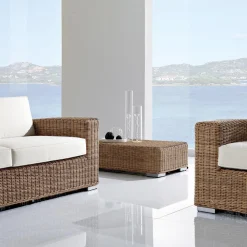 Tavolino da Giardino in Polyrattan Intrecciato a Mano - Yoko