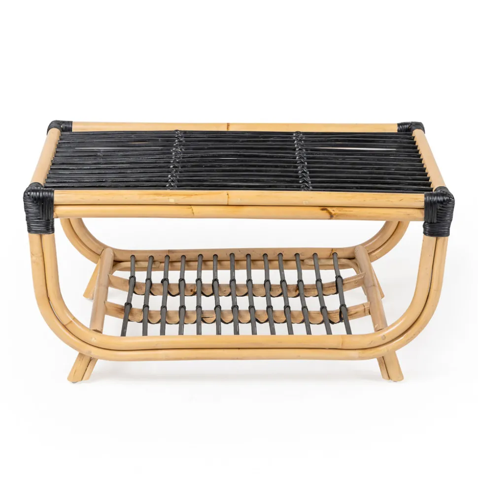 Tavolino da Giardino in Rattan Naturale Intrecciato a Mano – Catelyn