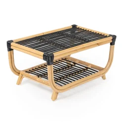 Tavolino da Giardino in Rattan Naturale Intrecciato a Mano – Catelyn