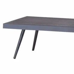 Tavolino da Giardino Rettangolare in Alluminio Verniciato Antracite - Rasti