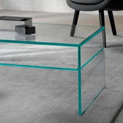 Tavolino da Salotto a Ponte in Vetro Extrachiaro Made in Italy – Tifrana