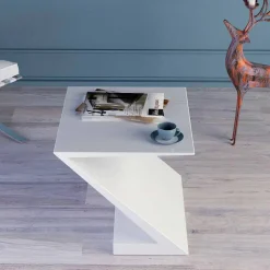 Tavolino da salotto bianco design moderno Zeta made in Italy
