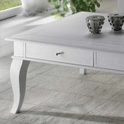 Tavolino da Salotto con Parti Massicce in Ayous e Tiglio Made in Italy - Era