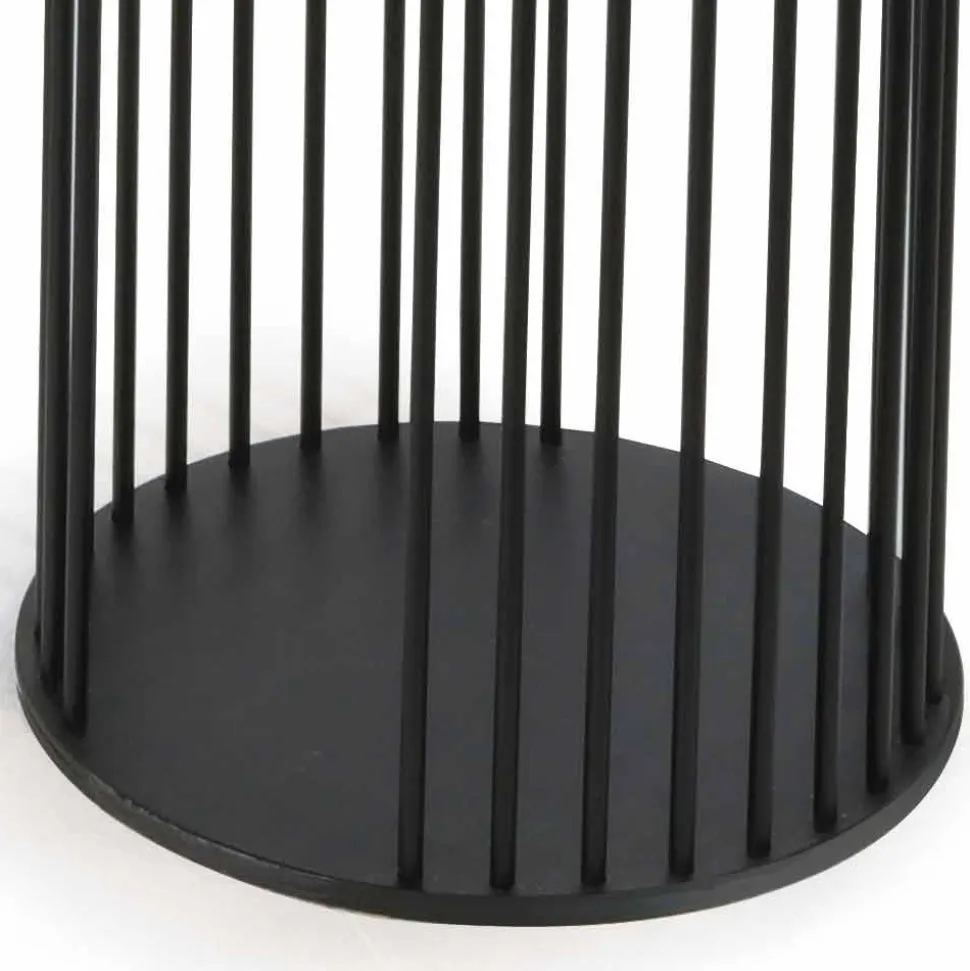 Tavolino da Salotto con Piano Rotondo in Ceramica Made in Italy - Montebianco