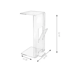 Tavolino da Salotto con Portariviste in Plexiglass Made in Italy - Belle