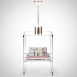 Tavolino da Salotto con 1 Ripiano in Plexiglass Trasparente Made in Italy - Mulan