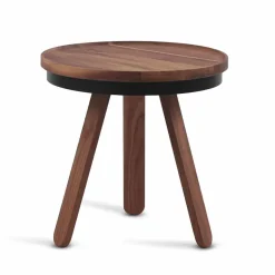 Tavolino da Salotto Design con Piano Rotondo e Gambe in Legno Massello - Salerno