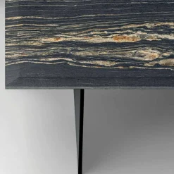 Tavolino da Salotto di Design in Marmo con Base in Vetro Made in Italy - Molino