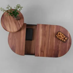 Tavolino da Salotto di Design in Legno Massello e Metallo Laccato - Salerno