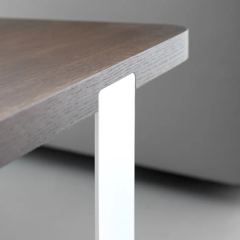 Tavolino da Salotto di Lusso in Metallo Colorato e Piano in Legno - Anacleto