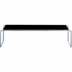 Tavolino da Salotto in Acciaio Cromato con Piano Laminato Made in Italy - Ariete