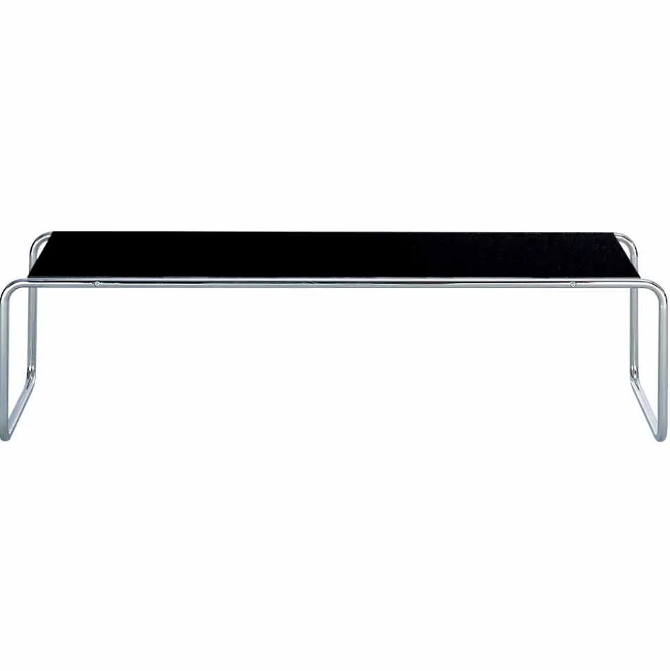 Tavolino da Salotto in Acciaio Cromato con Piano Laminato Made in Italy - Ariete