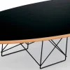 Tavolino da Salotto in Laminato Nero e Acciaio Laccato Made in Italy - Persefone