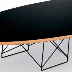 Tavolino da Salotto in Laminato Nero e Acciaio Laccato Made in Italy - Persefone
