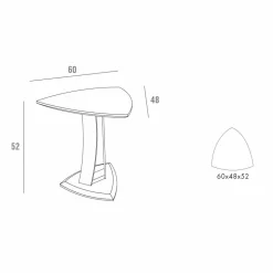 Tavolino da Salotto in Mdf Laccato Realizzato in Italia, Alta Qualità - Lisa