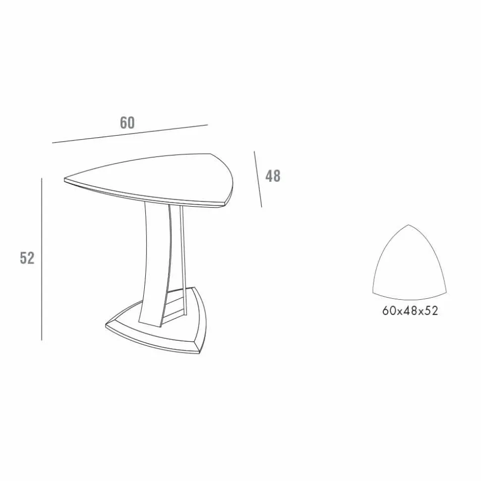 Tavolino da Salotto in Mdf Laccato Realizzato in Italia, Alta Qualità - Lisa