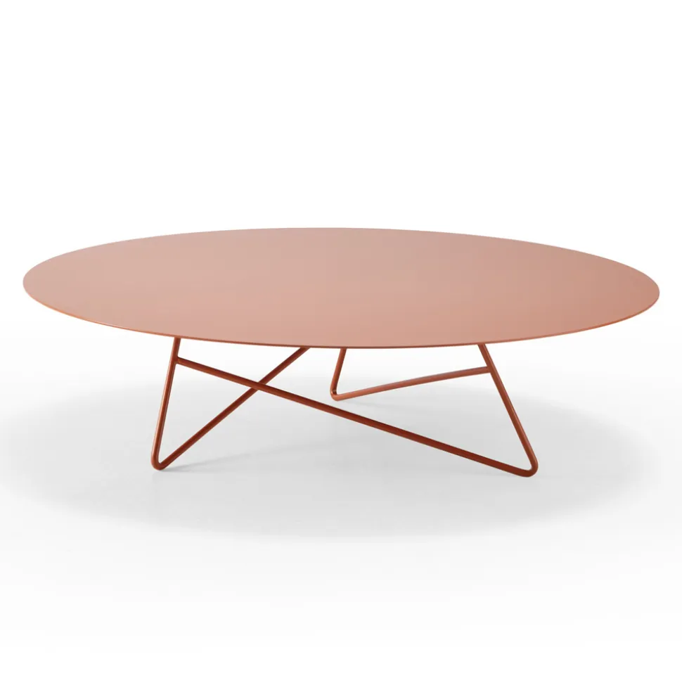 Tavolino da Salotto in Metallo Colorato e 3 Dimensioni, Made in Italy - Magali