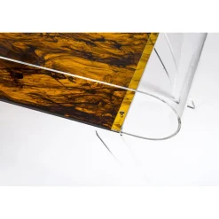 Tavolino da Salotto in Plexiglass Trasparente o con Legno di Design - Gesso