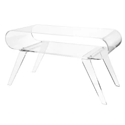 Tavolino da Salotto in Plexiglass Trasparente o con Legno di Design - Gesso