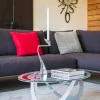 Tavolino da Salotto in Vetro e Ferro Bianco o Ardesia Made in Italy – Olfeo