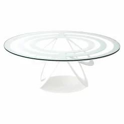 Tavolino da Salotto in Vetro e Ferro Bianco o Ardesia Made in Italy – Olfeo