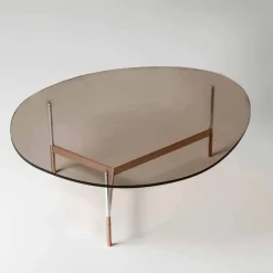 Tavolino da Salotto Moderno con Piano in Vetro Made in Italy - Cinci