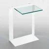 Tavolino da Salotto Moderno Metallo e Vetro Fumè o Chiaro Made in Italy – Teilor