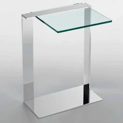 Tavolino da Salotto Moderno Metallo e Vetro Fumè o Chiaro Made in Italy – Teilor