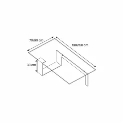 Tavolino da Salotto Moderno Piano Vetro Fumè e Base Metallo Made in Italy – Scoby