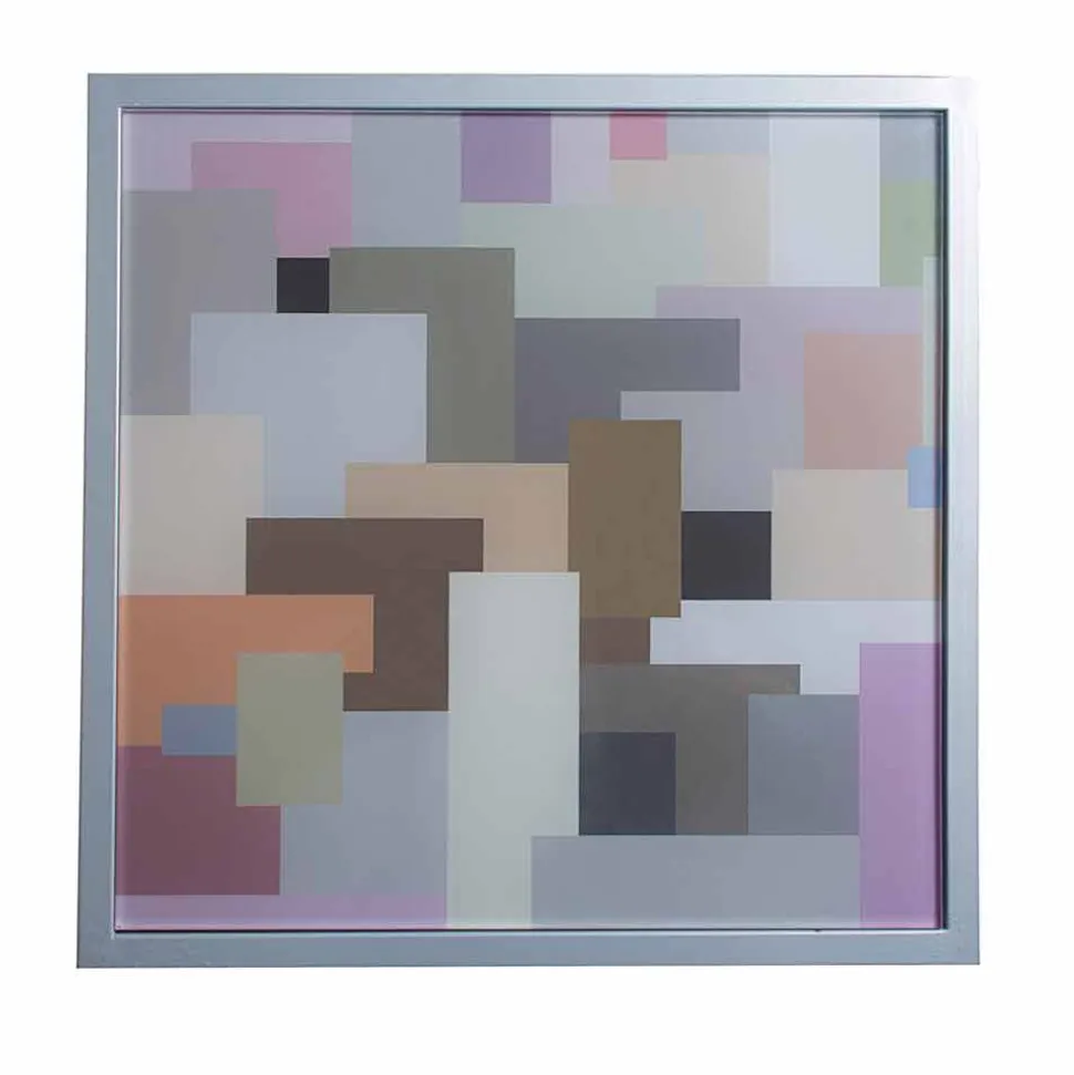 Tavolino da salotto moderno 50x50cm in metallo Nina, made in Italy
