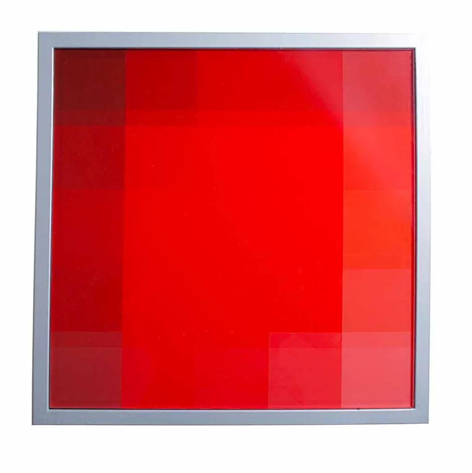 Tavolino da salotto moderno 50x50cm in metallo Nina, made in Italy