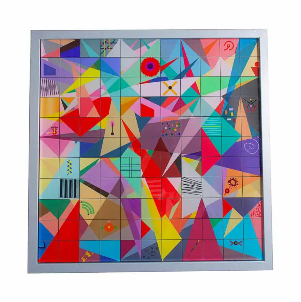 Tavolino da salotto moderno 50x50cm in metallo Nina, made in Italy