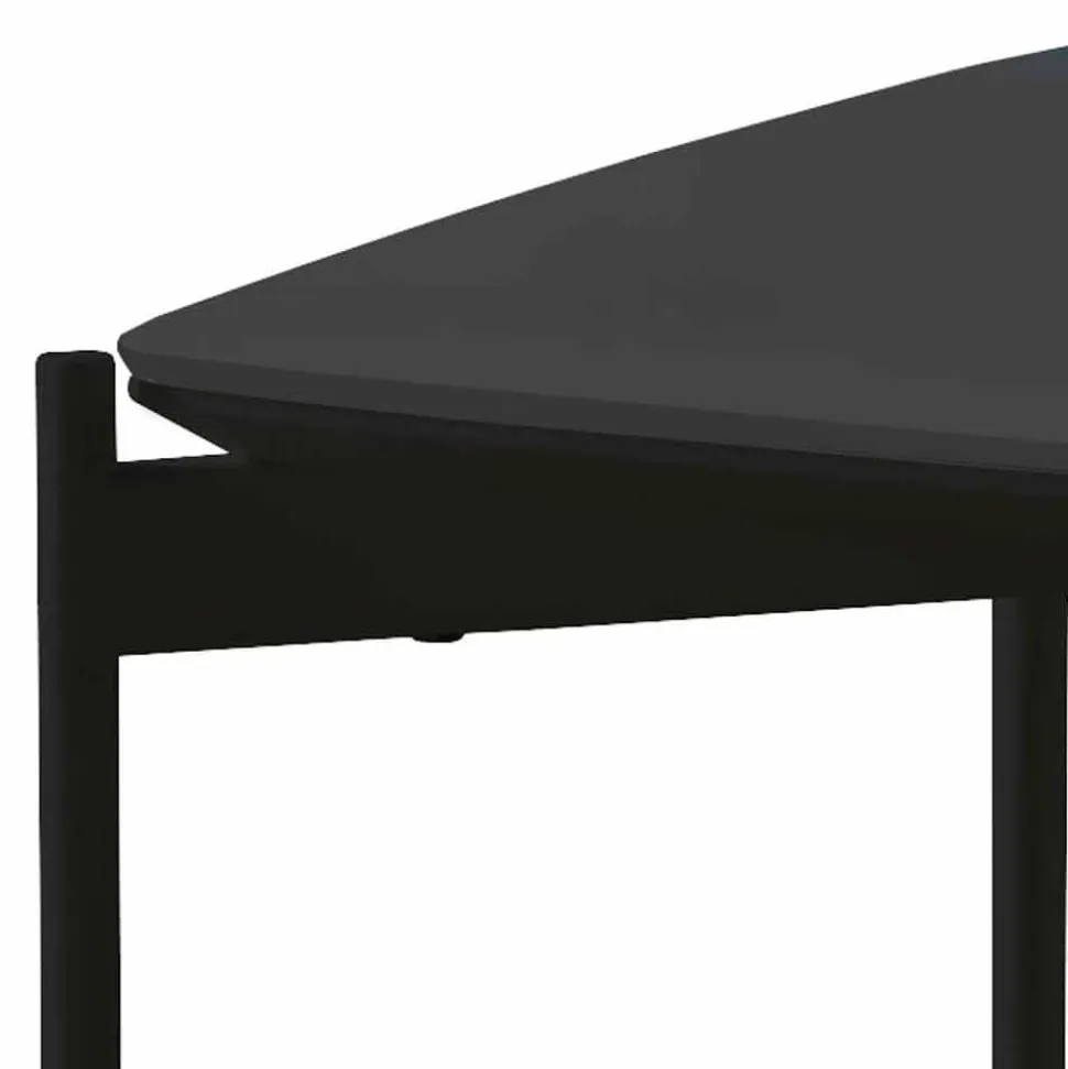 Tavolino da Salotto Quadrato in Ceramica e Metallo di Design Moderno – Istrice