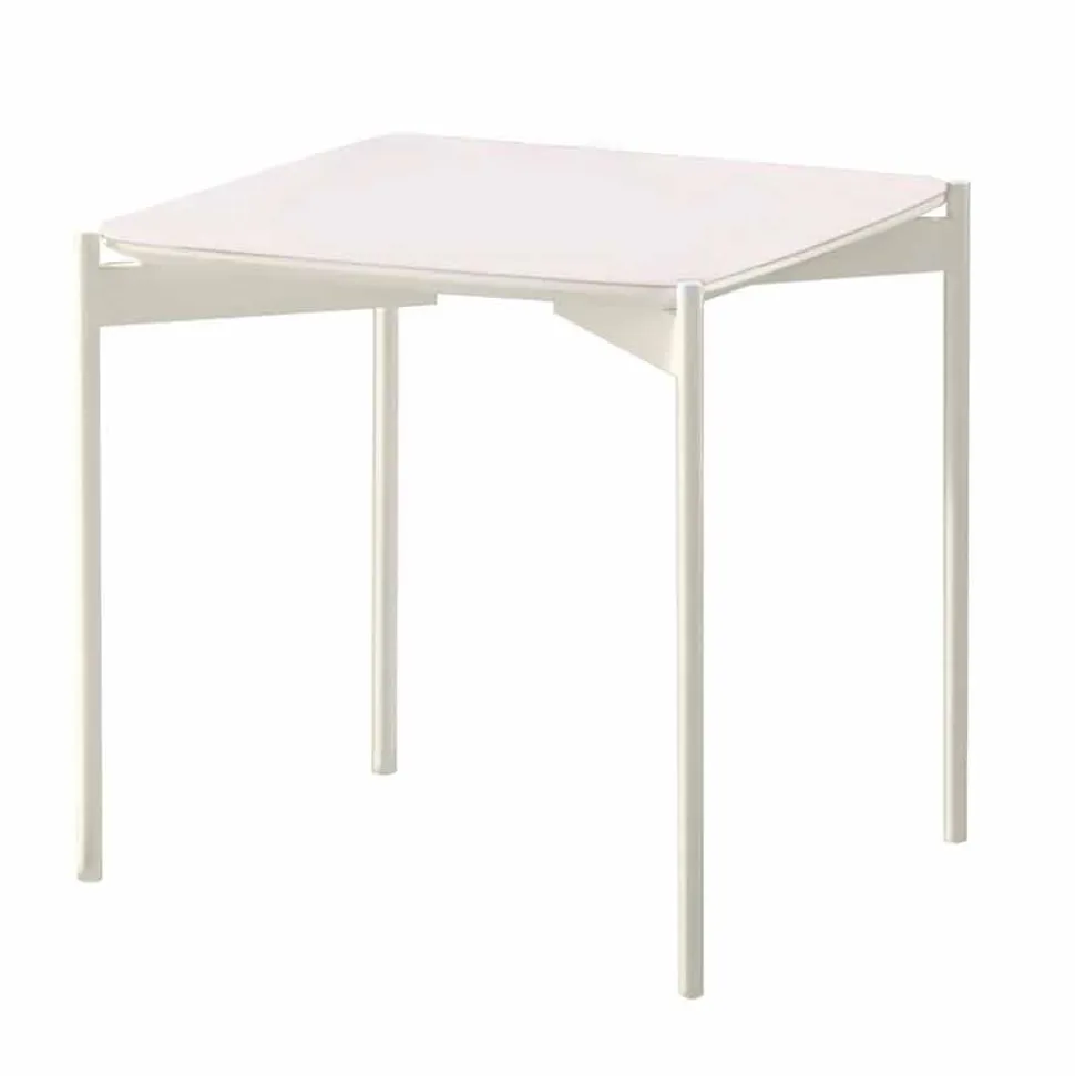 Tavolino da Salotto Quadrato in Ceramica e Metallo di Design Moderno – Istrice
