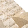 Tavolino da Salotto Rettangolare con Base in Pietra Fossile Bianca - Gardenia