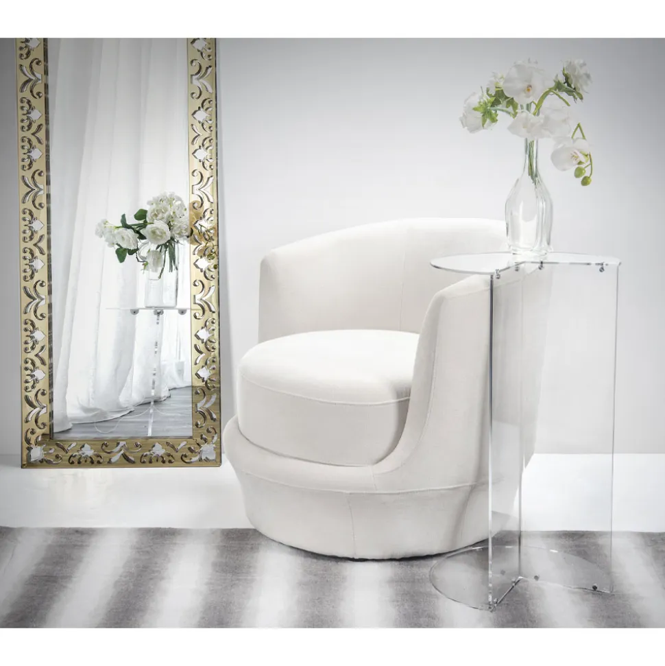 Tavolino da Salotto Rotondo in Plexiglass Trasparente Made in Italy - Tabli