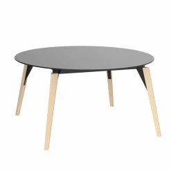 Tavolino da Salotto Tondo in Legno e Piano Hpl in 2 Misure - Faz Wood by Vondom